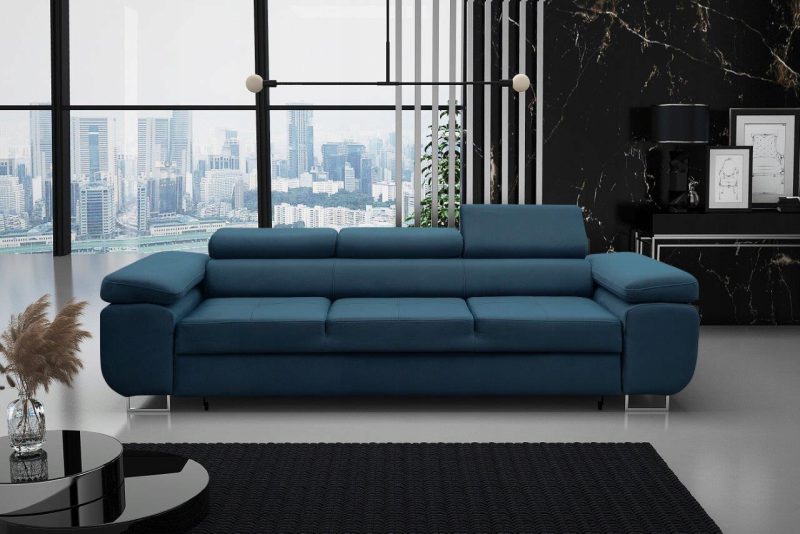 Sofa do spania z regulowanym oparciem