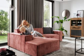 Kanapa narożna z funkcją spania z opcją wyboru strony