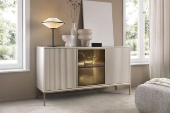 Kaszmirowa komoda z frontami 3D z podświetleniem LED