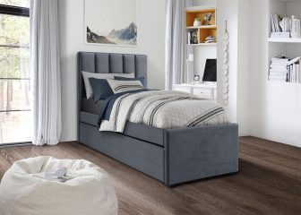 Łóżko dwuosobowe z wysuwanym dolnym materacem