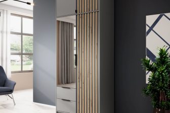 Szafa z lustrem z nadstawką