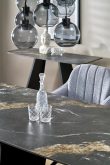 Niesamowity stół rozkładany z czarnego marmuru 180-260 cm FORUM 6