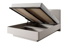 Beżowe łóżko zaokrąglone 160x200 MOCCA 3