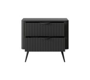 Czarna zaokrąglona szafka nocna MOCCA 1