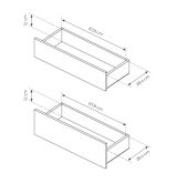 Duża komoda 6 szuflad dąb cremona 163 cm TRENDY 3