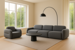 Szary fotel modułowy