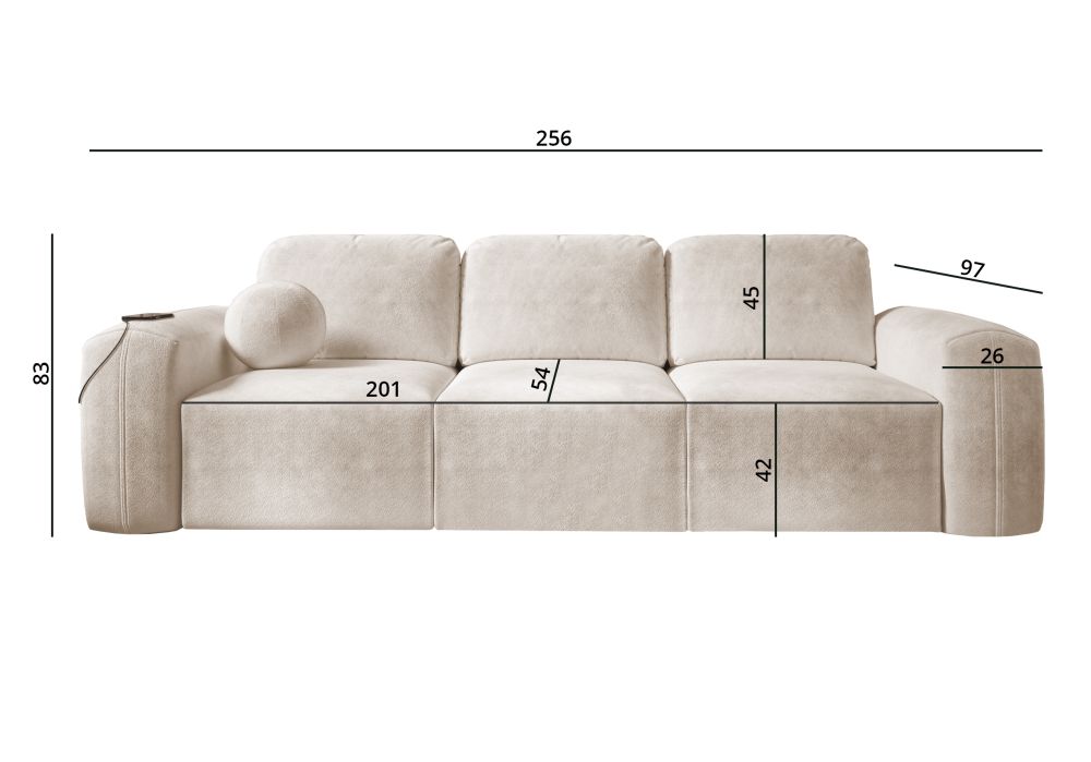 Przepiękna kanapa z funkcją spania BONO 4