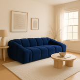 Granatowa kanapa salonowa