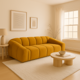 Miodowa kanapa salonowa