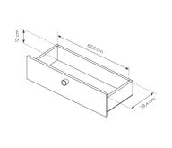 Komoda 6 szuflad wysoka dąb barista 163 cm VICTORIA 5
