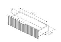 Zaokrąglona komoda beżowa na złotych nogach 163 cm MOCCA 5