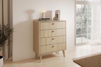 Mała komoda szufladowa na nogach dąb barista