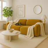 Mała sofa modułowa miodowa