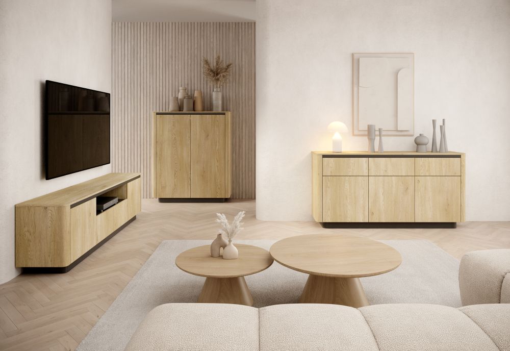 Piękne meble do salonu dąb cremona