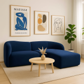 Granatowy narożnik fala