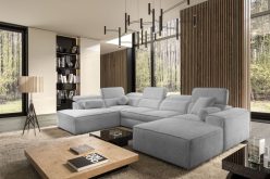 WIelka rogówka w kształcie U do salonu z funkcją spania