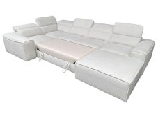 Narożnik U z podnóżkiem elektrycznym z funkcją spania CHARLES 4 2