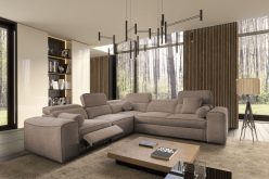 Bardzo komfortowa kanapa narożna z elektrycznym podnóżkiem