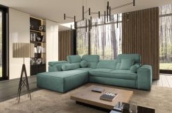 Ekskluzywna sofa rogowa z funkcją spania