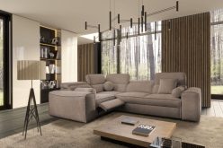 Komfortowy narożnik z elektrycznym podnóżkiem