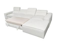 Narożnik z rozkładanym podnóżkiem z funkcją spania CHARLES 12 2