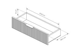 Beżowa komoda z obłymi bokami 138 cm MOCCA 5