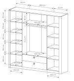 Szafa sypialniana dąb barista 213 cm VICTORIA 4