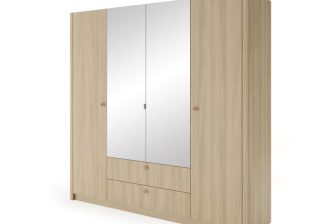 Pojemna szafa do sypialni z lustrem