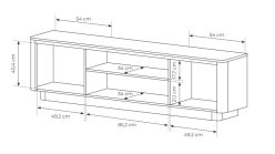 Stojąca szafka RTV dąb cremona 200 cm TRENDY 4