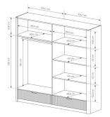 Duża szafa z zaokrąglonymi rogami 213 cm MOCCA 5
