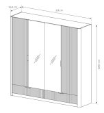 Duża szafa z zaokrąglonymi rogami 213 cm MOCCA 4