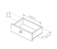 Szafka nocna dąb barista z obłymi krawędziami VICTORIA 5