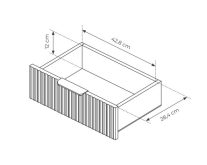 Czarna zaokrąglona szafka nocna MOCCA 5