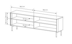 Szafka RTV kaszmir LED z szybą ornamentową 181cm HAMBURG 4