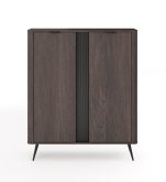 Wysoka komoda ciemny brąz 113 cm AACHEN 1