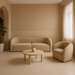 Wypoczynkowy fotel i sofa do salonu