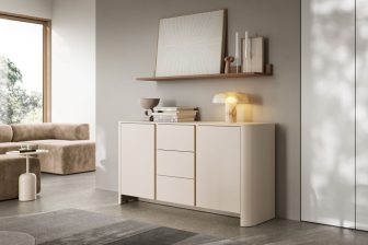 Kaszmir obła komoda z szafkami i szufladami