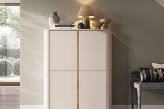 Kaszmirowa obła komoda z szfkami