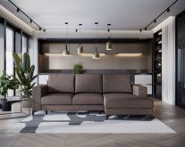 Minimalistyczna sofa narożna