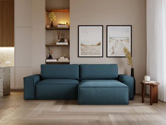 Narożnik do salonu z dużą szerokością spania