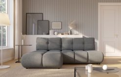 Szary narożnik z przeszyciami