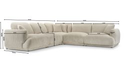 Sofa rogowa modułowa CHANTAL LUX 4