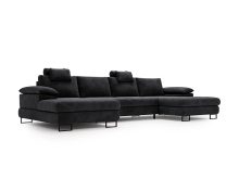 Sofa rogowa w kształcie U z funkcją spania CALDO 4