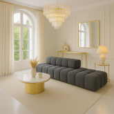 Wielka sofa do siedzenia szara