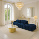 Wielka sofa do siedzenia granatowa