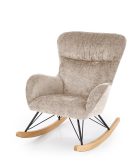 Bujany fotel z drewnianymi płozami CASTRO - modne kolory 2