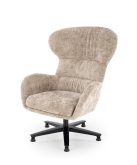 beżowy fotel nogi krzyżak