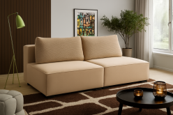 Minimalistycna rozkładana kanapa do spania z kwadratów