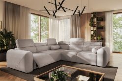 Jasny narożnik elektrycznie sterowany podnóżek relax