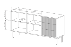 Komoda dekor dąb cremona 153 cm TATJANA 5